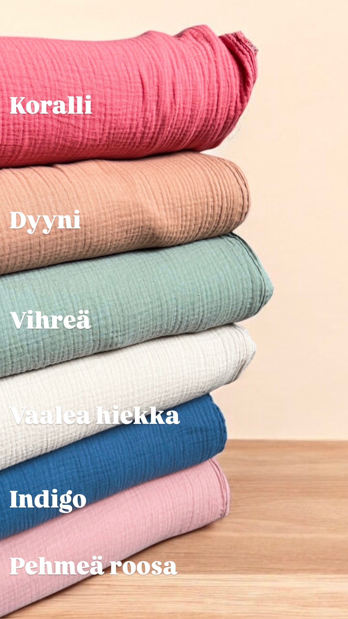 Double gauze: pehmeä roosa