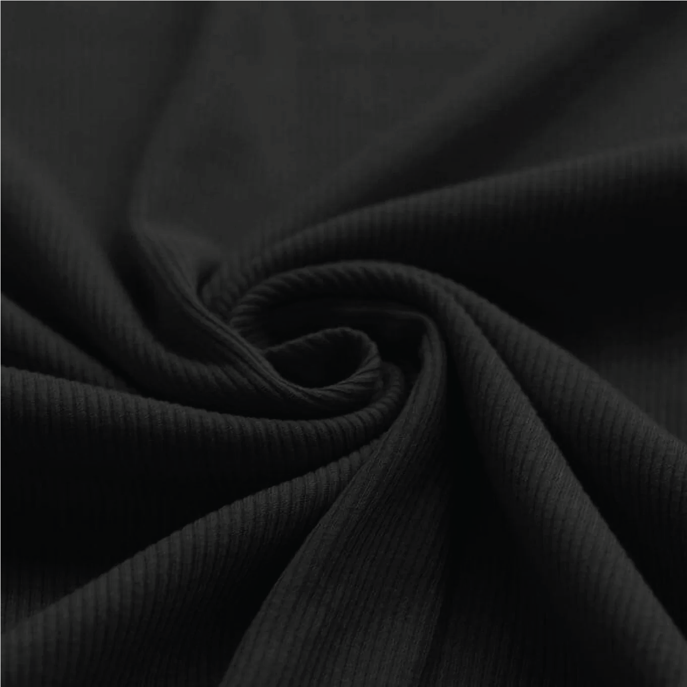 Rib jersey: black