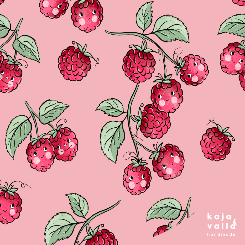 Rib jersey: Raspberries