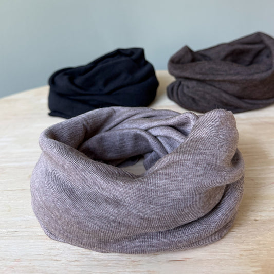 Kotimainen 100% merinotuubi: meleerattu taupe