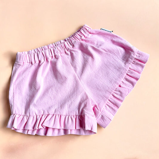 Frillashortsit vaaleanpunainen
